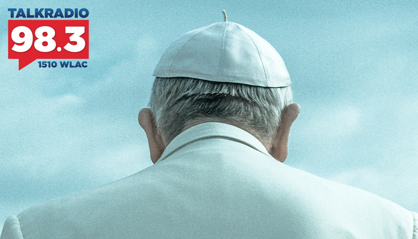 Pope Francis from behind