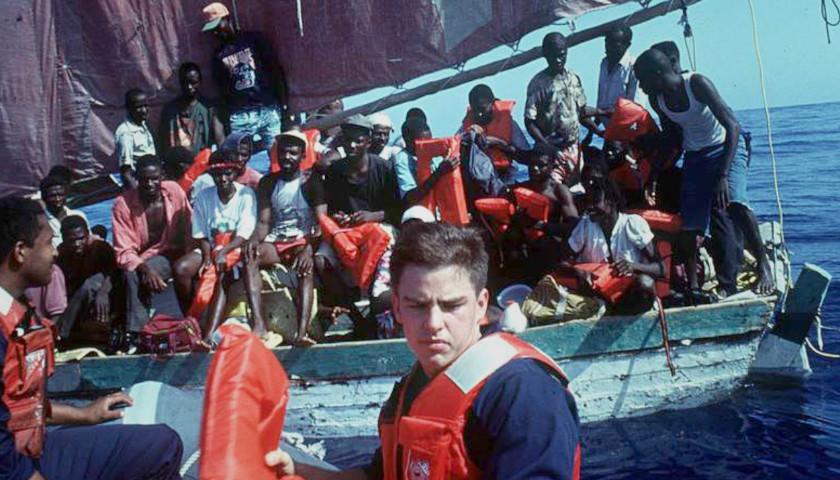 Haiti refugees rescued by US Coast Guard, 1999