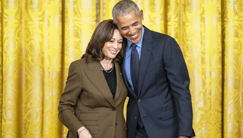 Barack Obama and Kamala Harris