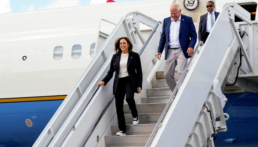 Kamala Harris and Tim Walz